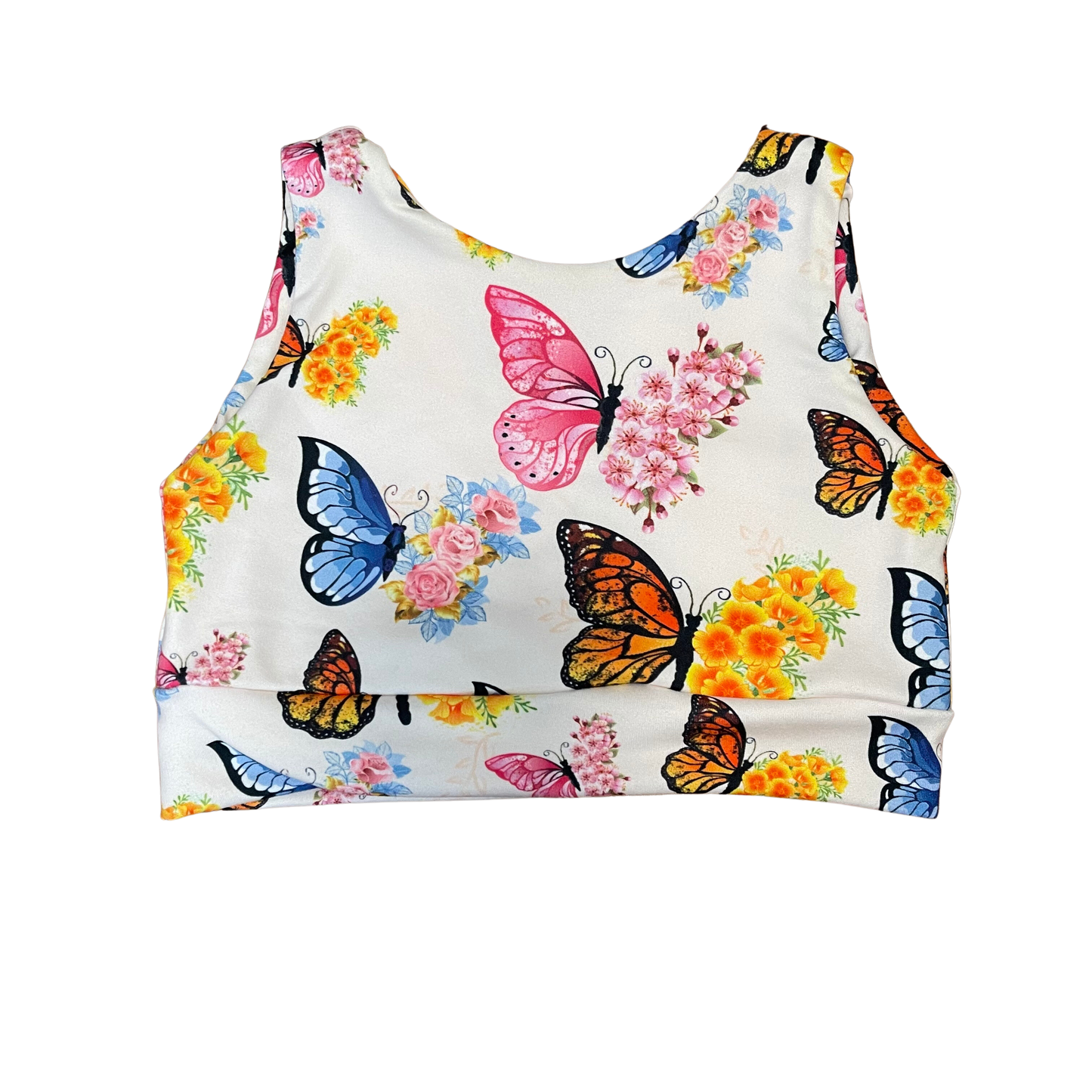 Butterfly Flowers - Cheer Crop Top - 4t