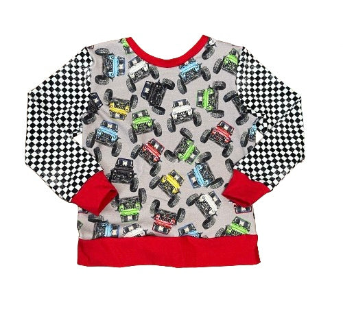 Color block Monster Truck - Lounge Top - 4T