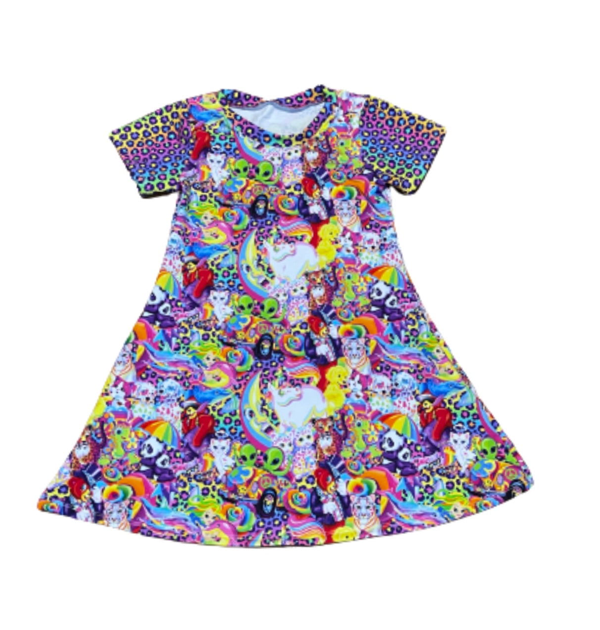Neon dreams - Swing Dress Short Sleeve - 3t