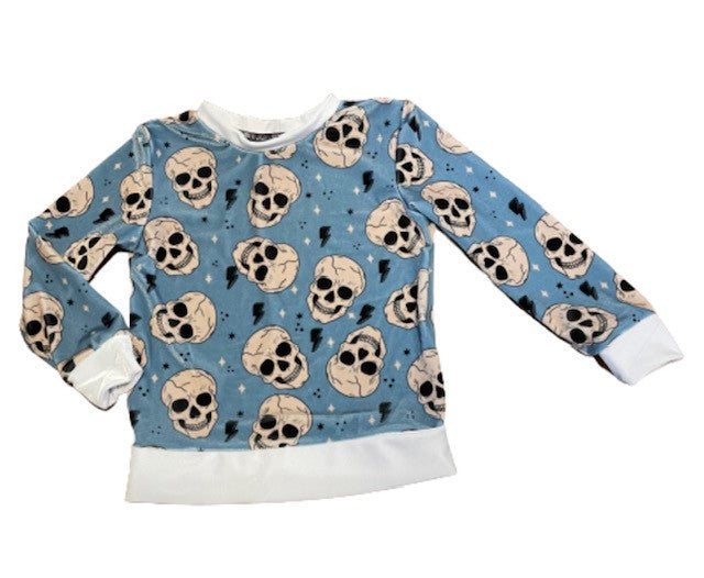 Velvet Skulls - Lounge Top - 3t