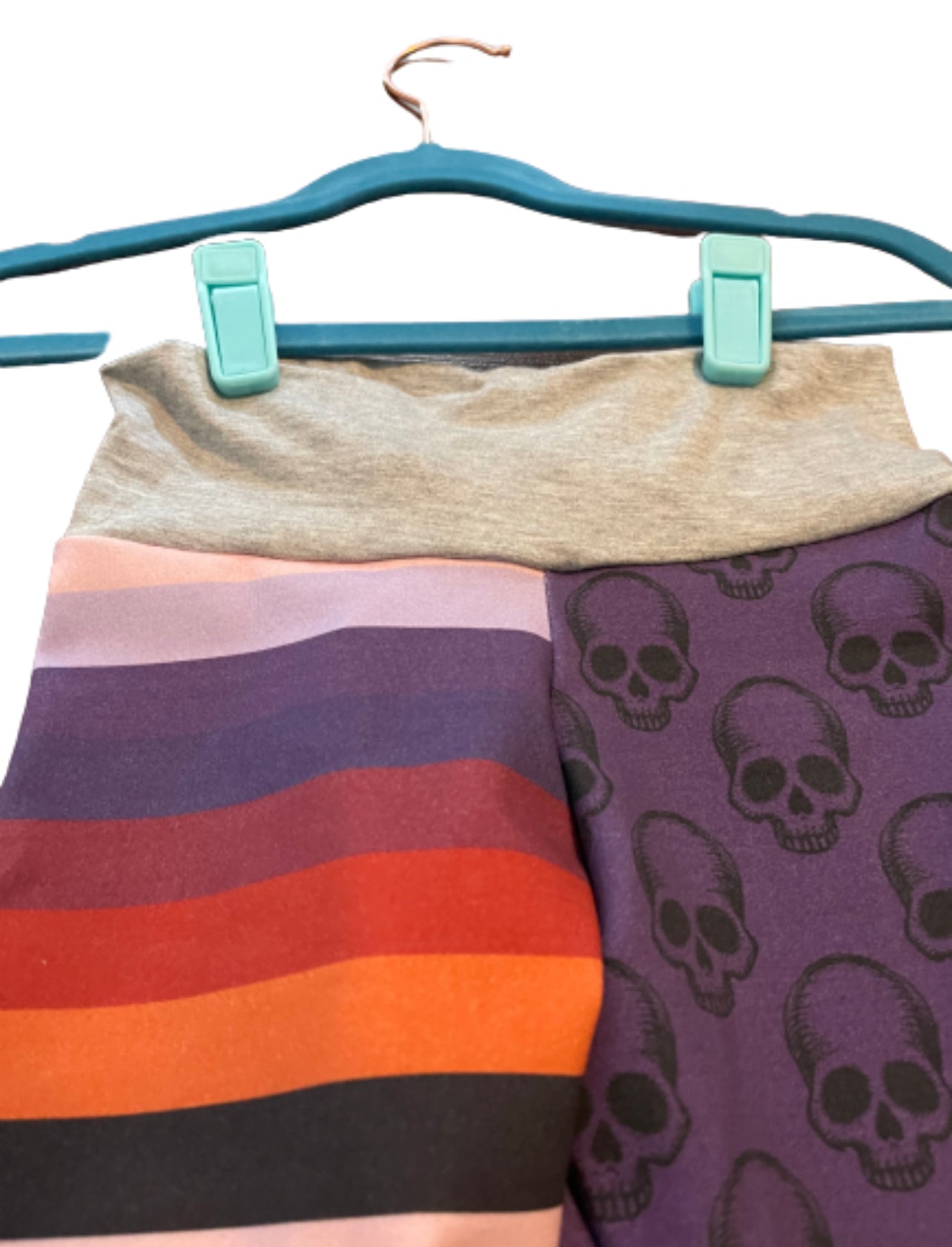 Skull and Stripe - Leggings - 0/3m, 12m, 2t, and 4t