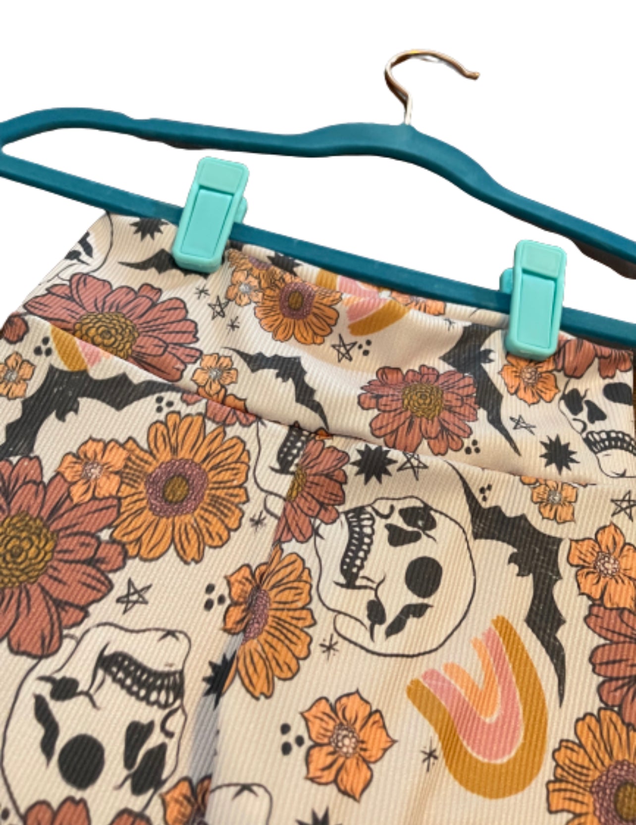 Skull and Vintage Florals - Leggings - 18m, and 2T