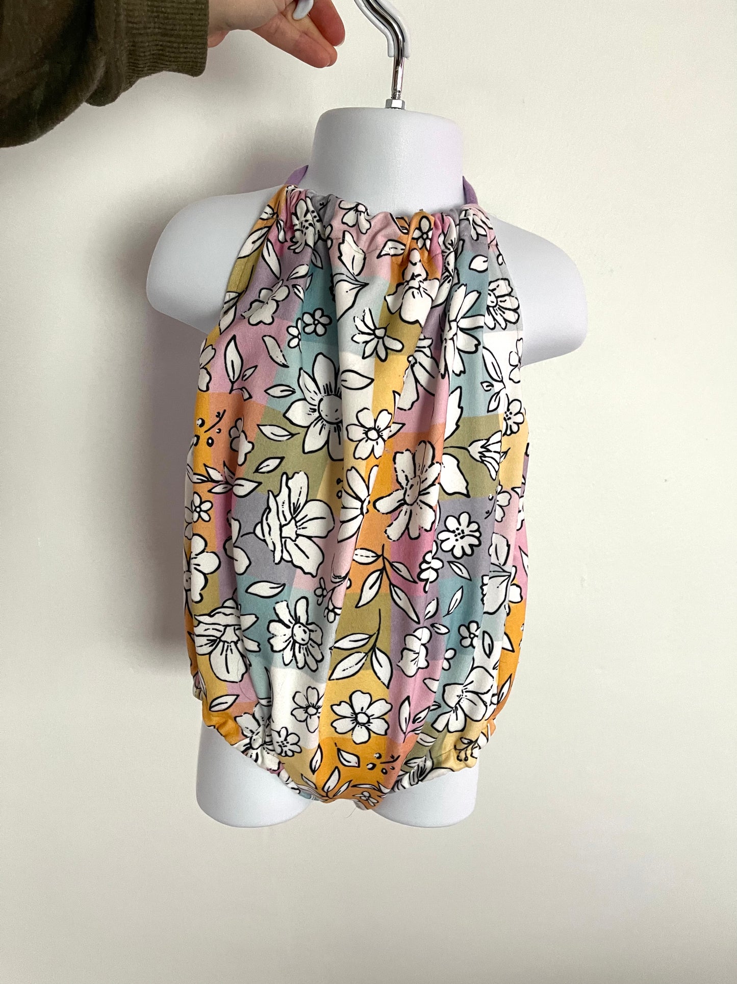 Spring Floral - Bubble Romper - 12/18m