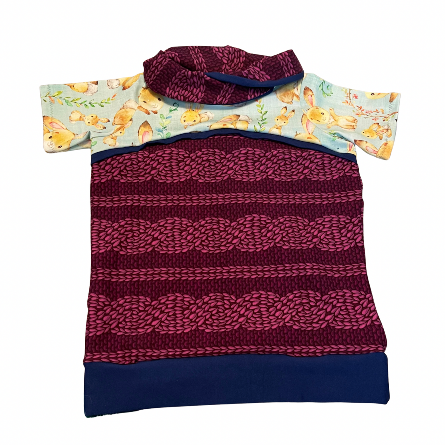 Bunny Buddies  - Pullover short sleeve, cowl neck  - 5t