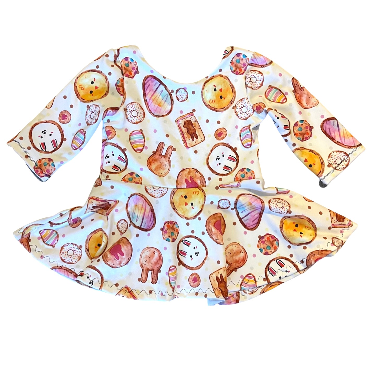 Easter Donut - Peplum 3/4 Sleeves - 4t