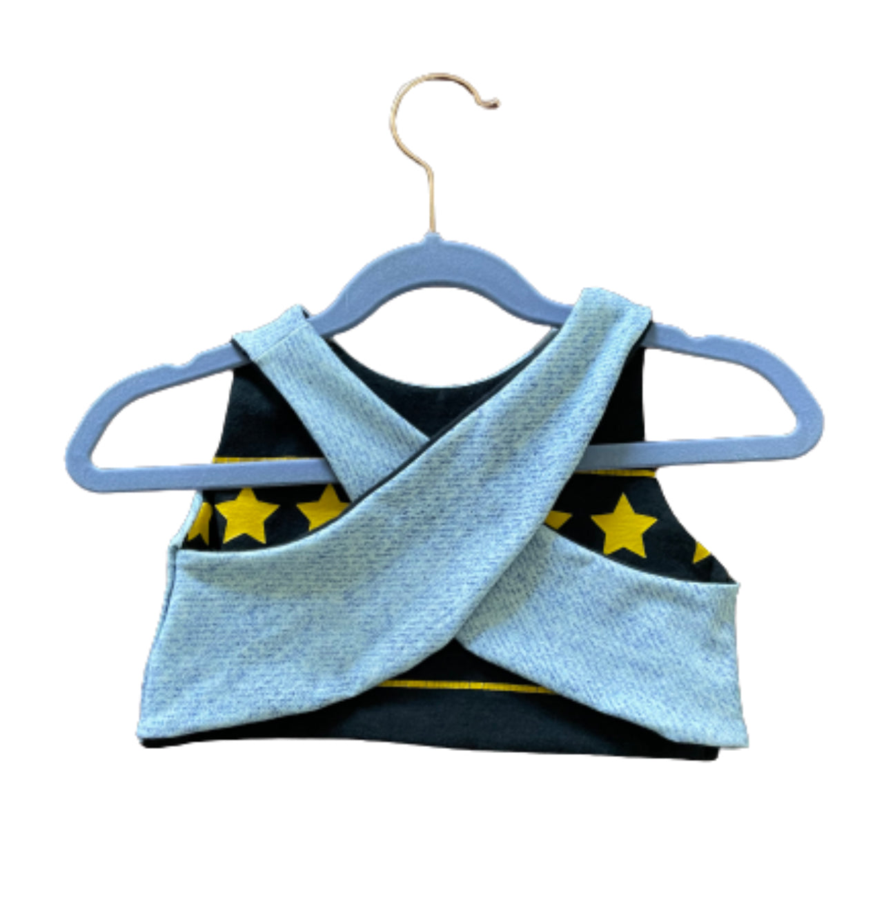 UP-CYCLED Pirates and Faux Jean - Reversible Crop Top - 4t