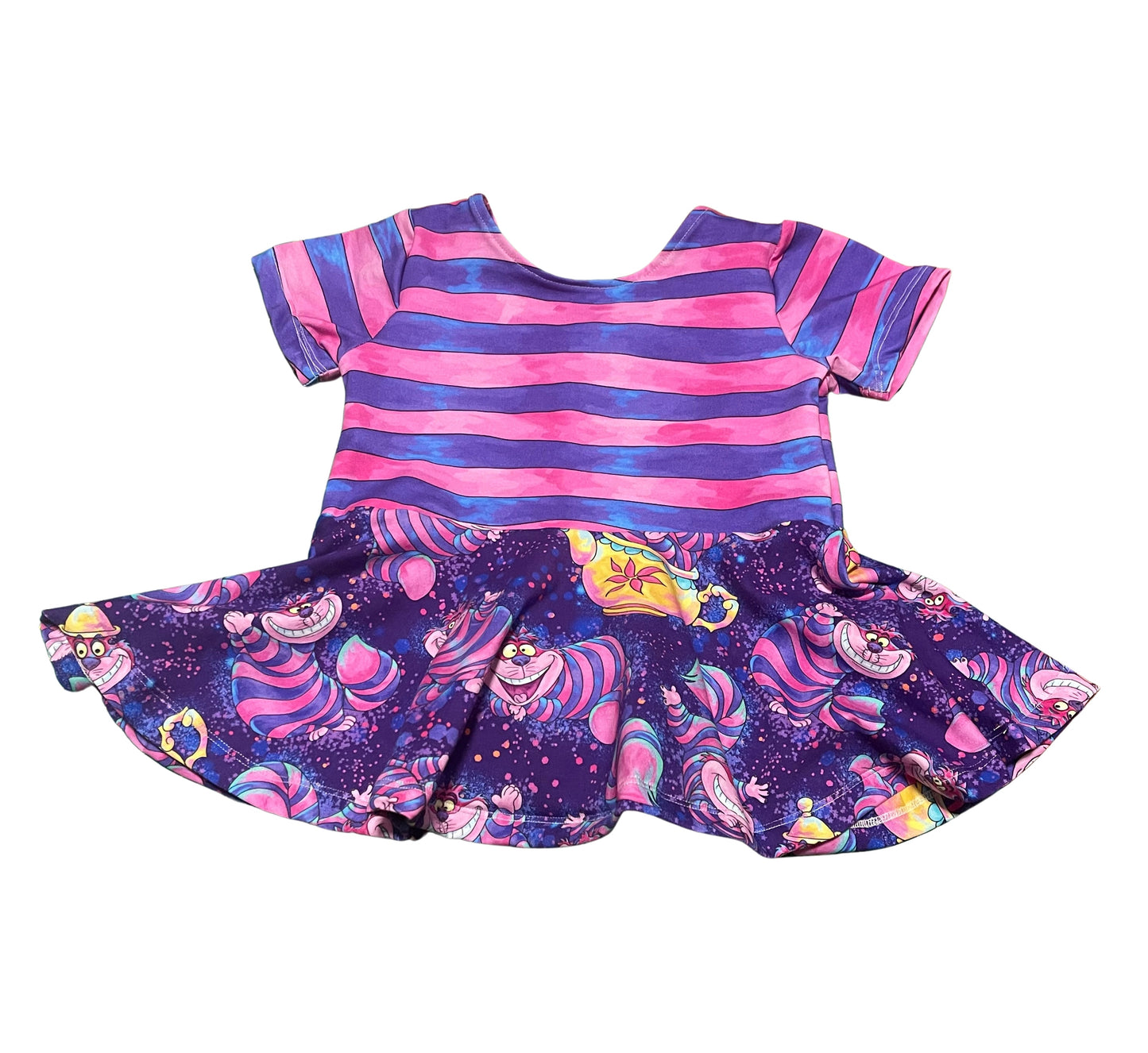 Curious Cat - Short Sleeve Peplum -  3t