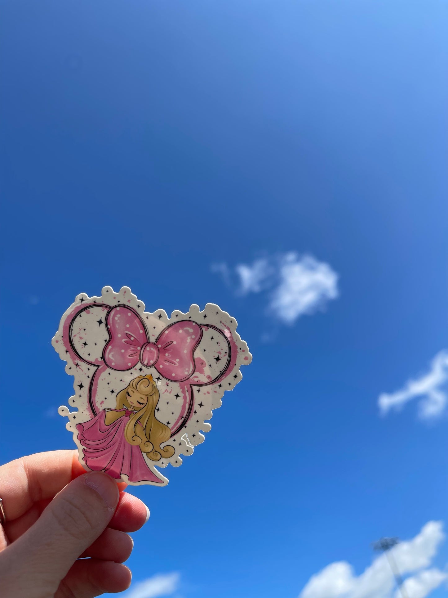 Pink Mouse Ear Sticker