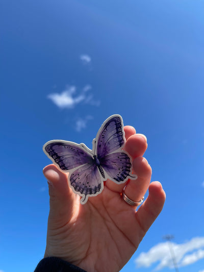 Purple Butterfly Sticker