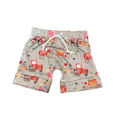 Red Tractors - Boy Shorts - 2t