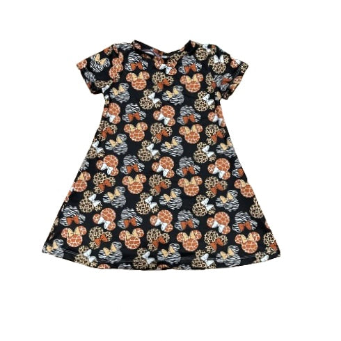 Safari Mouse - Swing Dress Short Sleeve - 3t