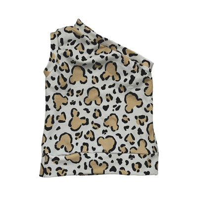 Leopard Hidden Mouse Heads - One Shoulder Top - 2t, and 4t