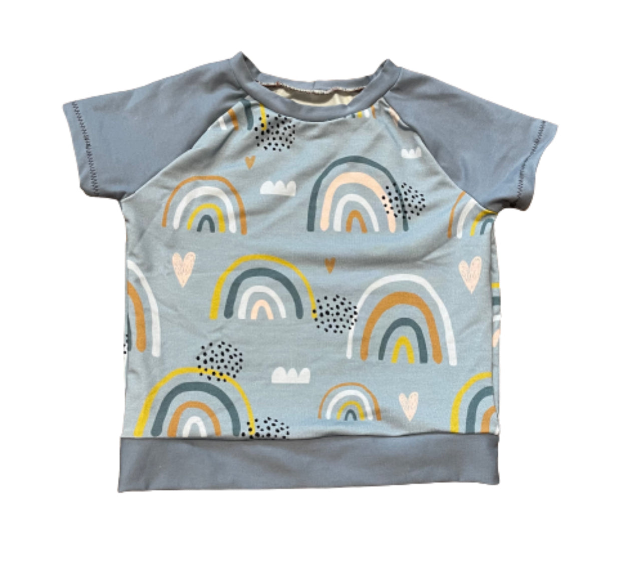 Neutral Rainbow -Raglan Short Sleeves - 18m