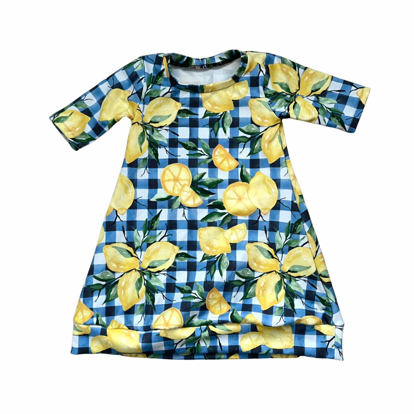 When life gives you lemons - swing dress 3/4 sleeves - 18m